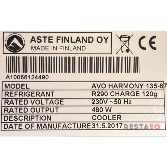 Avokylmähyllykkö Avo Harmony 135-87 - Aste