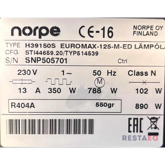 Avokylmähyllykkö Norpe Deli-125-90-M-ED - Norpe