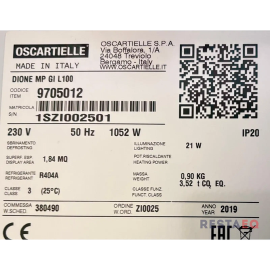 Avokylmähyllykkö yöverholla 980 Oscartielle Dione MP GI