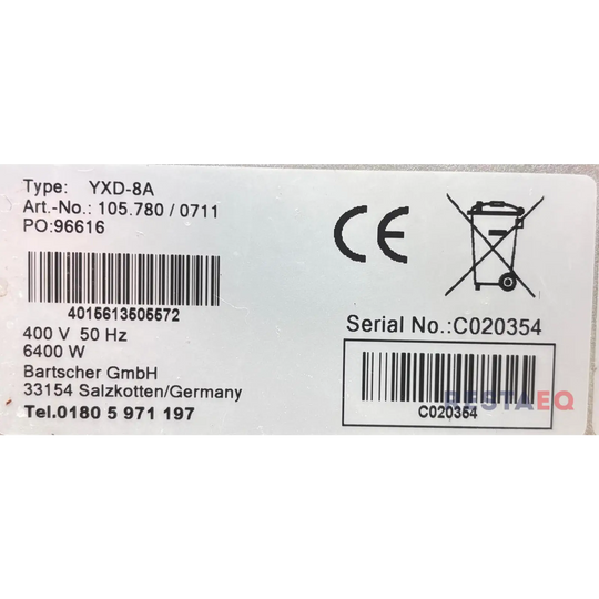 Bartscher YXD-8A kiertoilmauuni - Bartscher