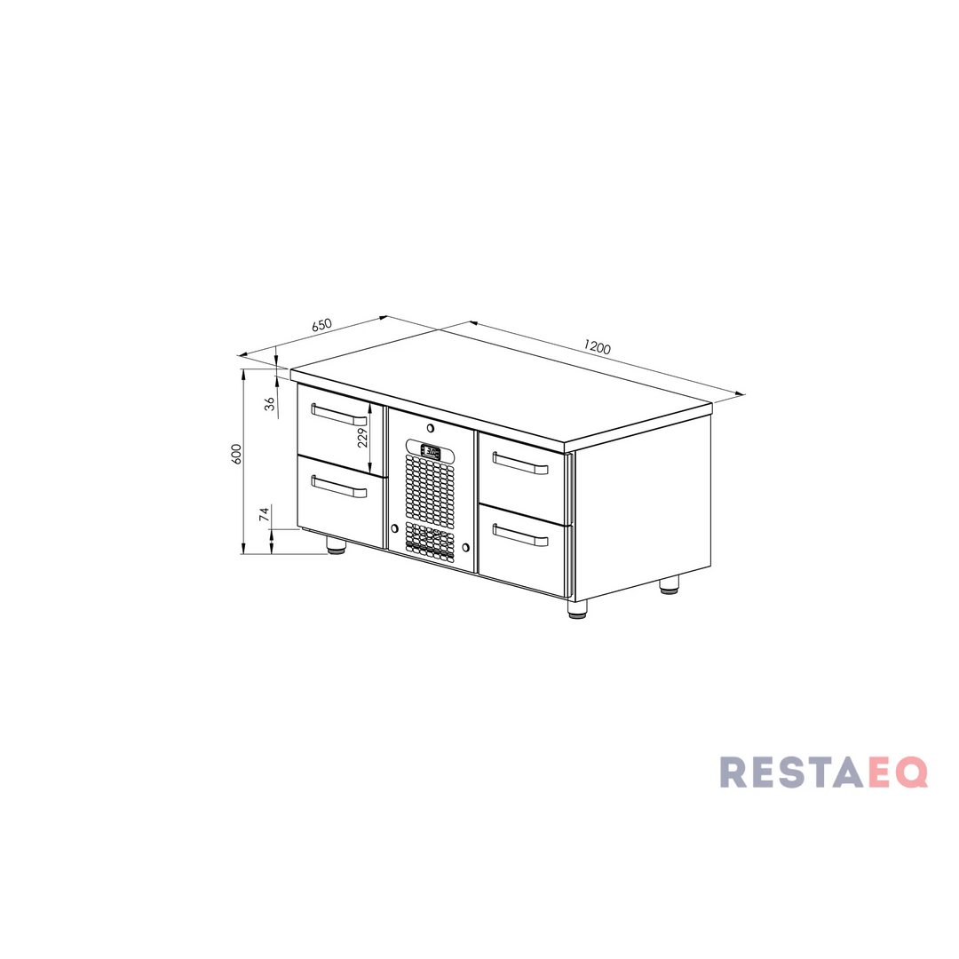 Grillikylmävetolaatikosto VLG 1204 - Restmec