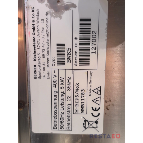 Induktiowokki 5kW Berner M-BIP5 - Berner