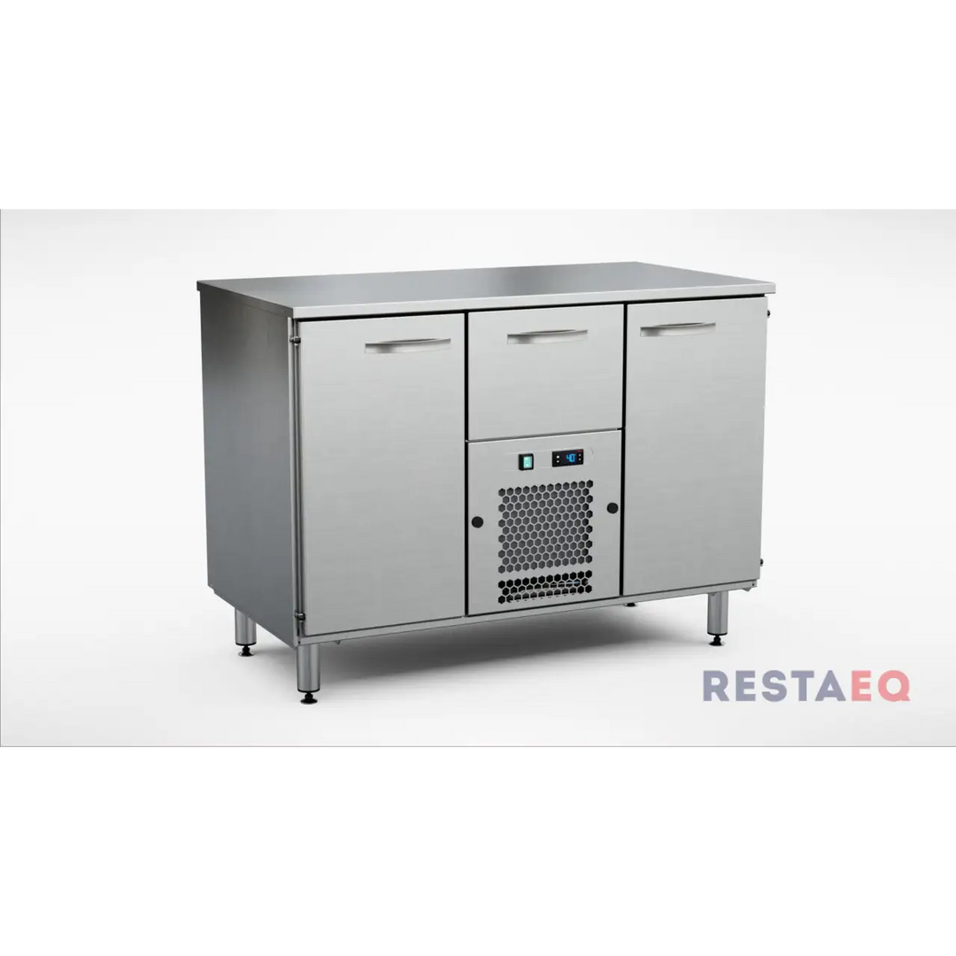 Inox kylmävetolaatikko kahdella ovella TSK-1221 - Inox