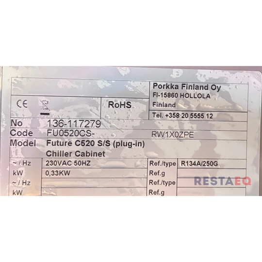 Jääkaappi Porkka FUO520CS Future C520 S/S - Porkka