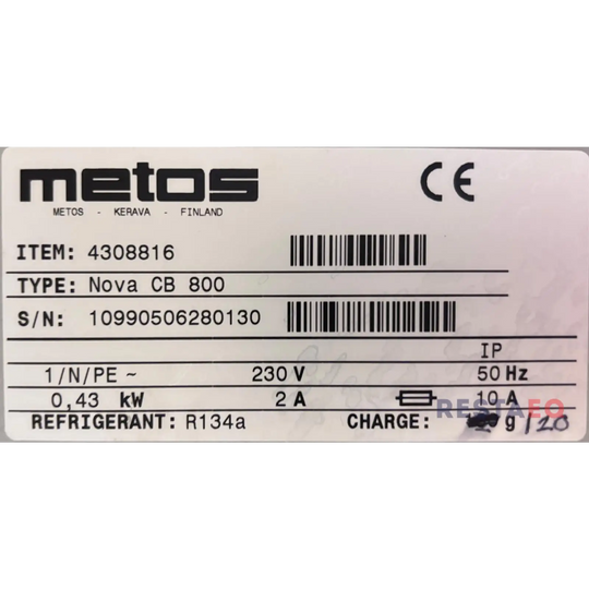 Kylmäbuffetvaunu 800 tasaisella roiskesuojalla - Metos