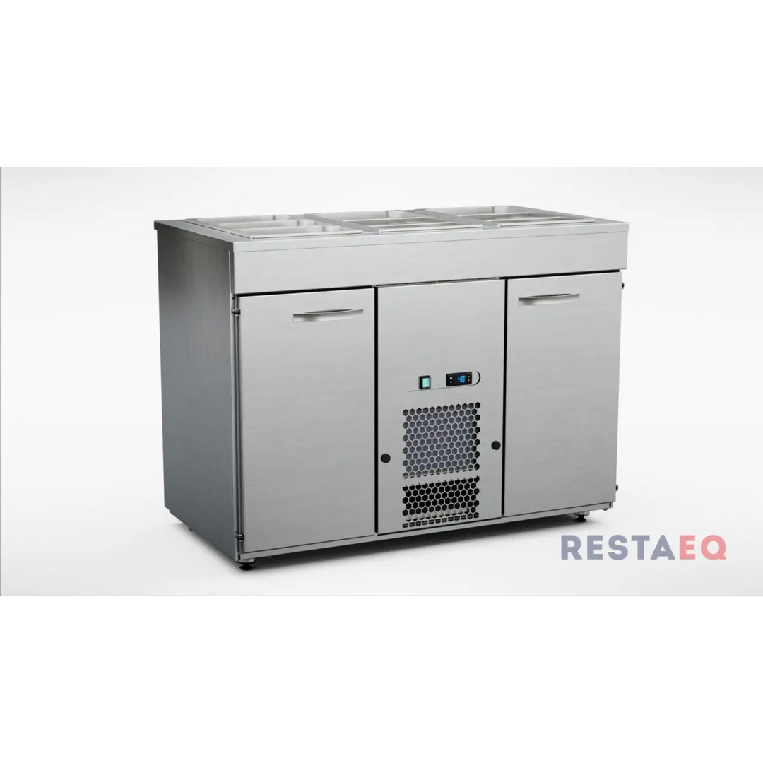 Kylmäkaapilla ja kylmäaltaalla oleva vetari KSK-1220 - Inox