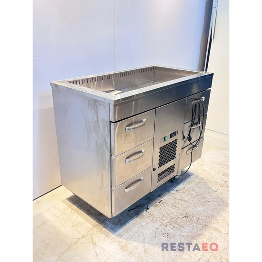 Kylmävetolaatikosto kylmäaltaalla 1200 - Inox