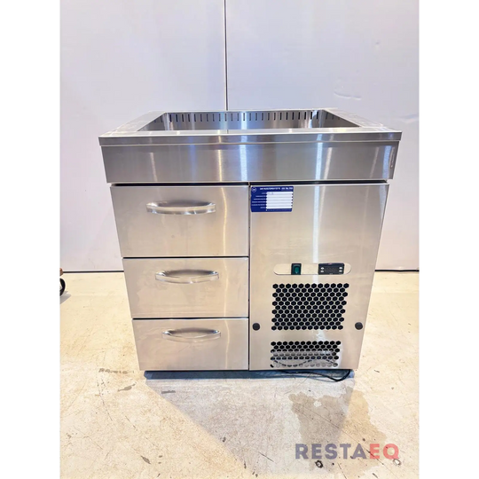 Kylmävetolaatikosto kylmäaltaalla 800 - Inox