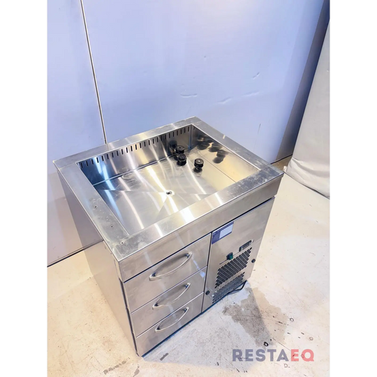 Kylmävetolaatikosto kylmäaltaalla 800 - Inox