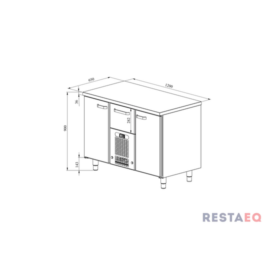 Kylmävetolaatikostot elintarvikkeille VLE 1221 - Restmec