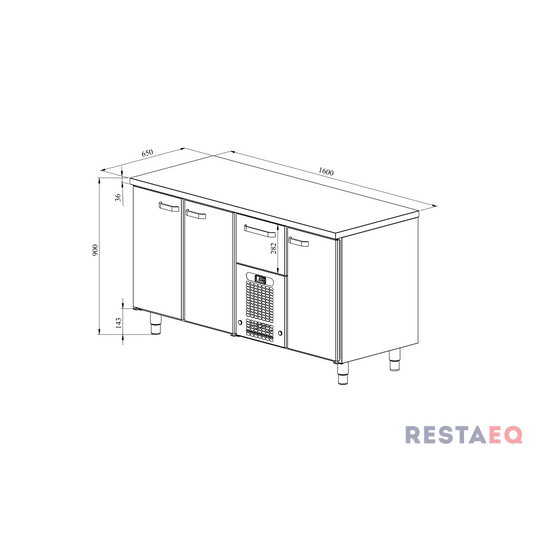 Kylmävetolaatikostot elintarvikkeille VLE 1631 - Restmec