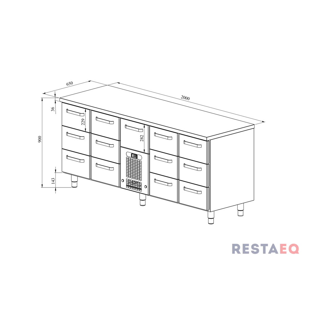 Kylmävetolaatikostot elintarvikkeille VLE 20013 - Restmec