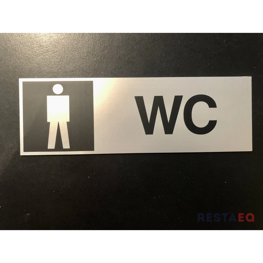 Kyltti WC-miehet alumiinia - RestaEQ