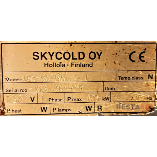 Lämmin buffetpöytä lämpökaapilla 800 - Skycold