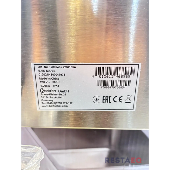 Lämpöhaude 1/1-GN Bain marie ZCK 165A - Bartscher