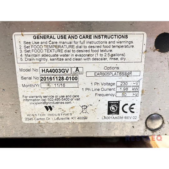 Lämpökaappi Winston HA4003GV - Winston