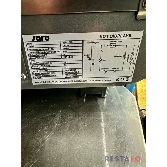 Lämpövitriini Saro Leon - Saro