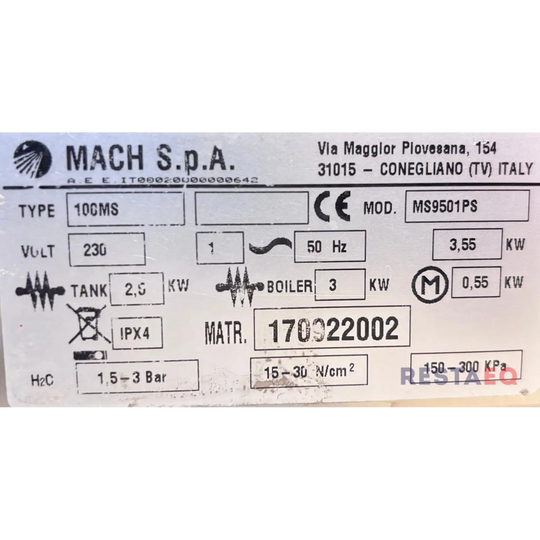 Luukkuastianpesukone Mach 100 MS - Mach