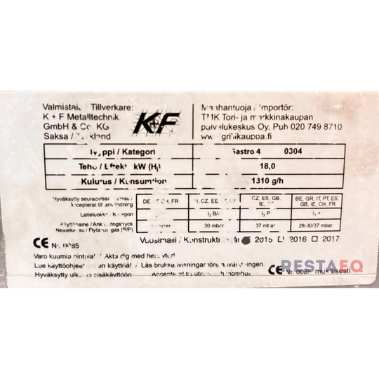 Makkaragrilli Gastro4 0304 - K + F Metalltechnik