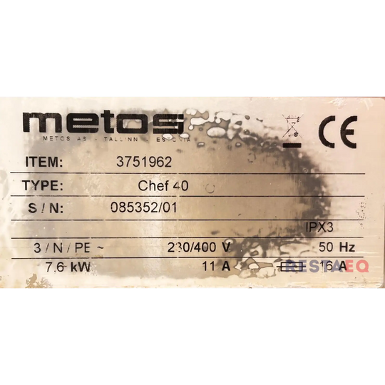 Metos Chef 40 kiertoilmauuni - Metos