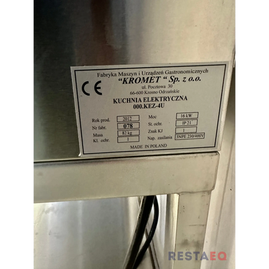 Nelilevyinen liesi Kromet KEZ - 4U - Kromet