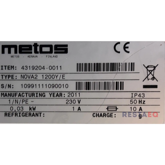 Neutraali buffetyksikkö ylätasolla Nova2 1200Y/E - RestaEQ