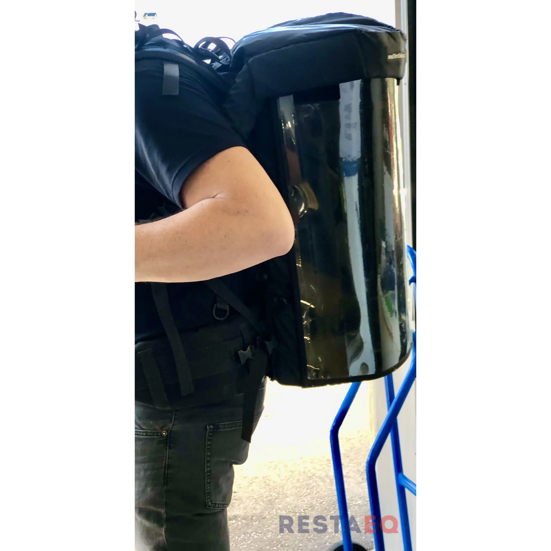 Olut/siideri reppusäiliö festareille ja promotilaisuuksiin -