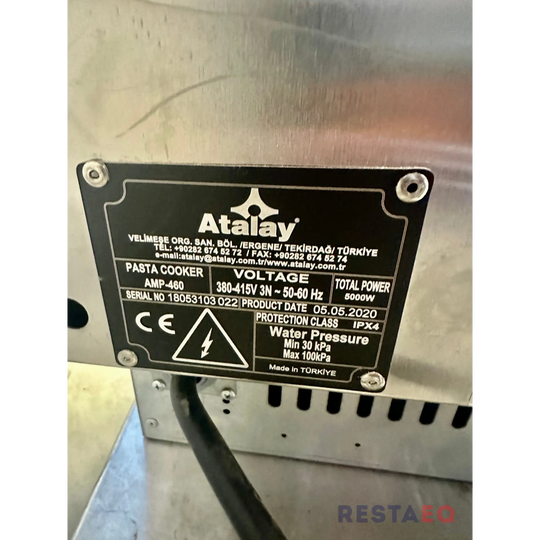 Pastakeitin vesitäytöllä ja poistolla. AMP - 460 - Atalay