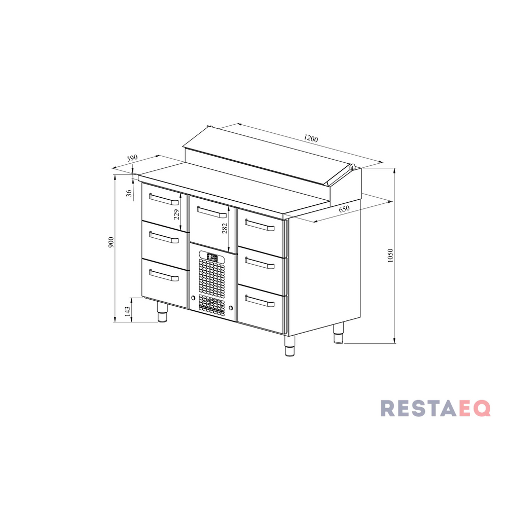 Pizzapöydät KLE 1207 - Restmec