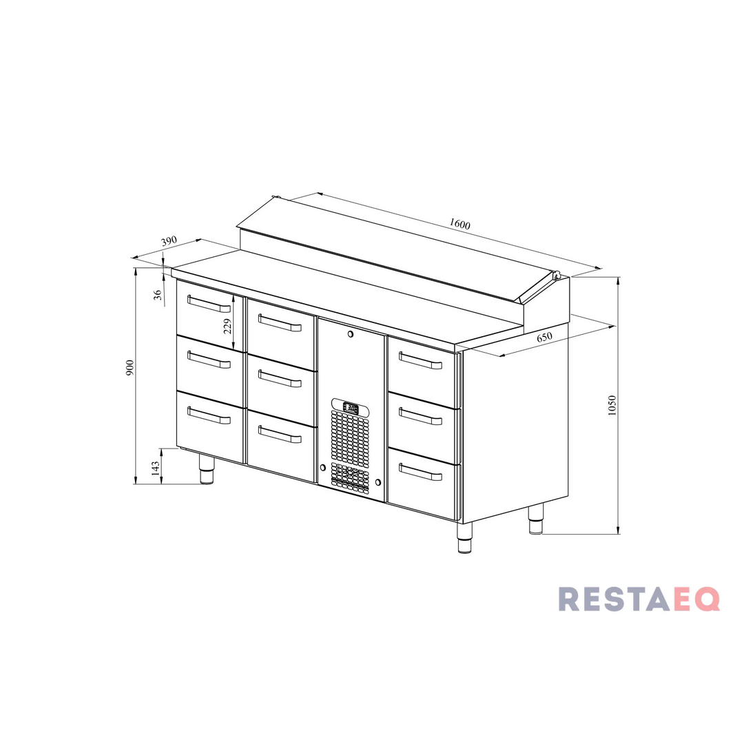 Pizzapöydät KLE 1609 - Restmec