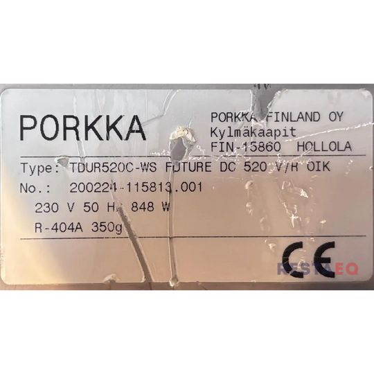 Porkka pikajäähdytyskaappi TDUR-520C-WS Future DC 520 oik