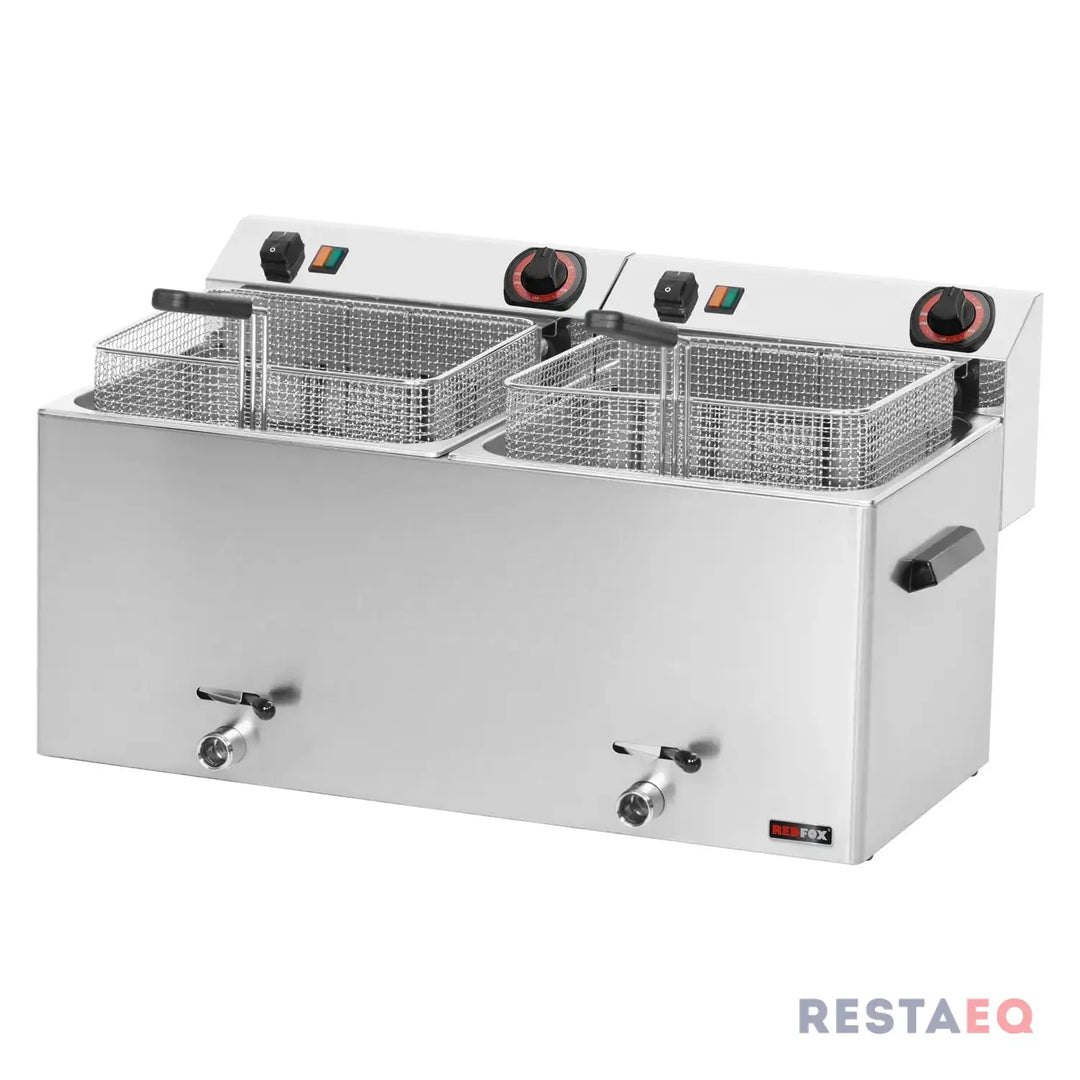 Rasvakeitin 2 koria 8,14 kW/puoli 11 + 11 l pöydän päälle