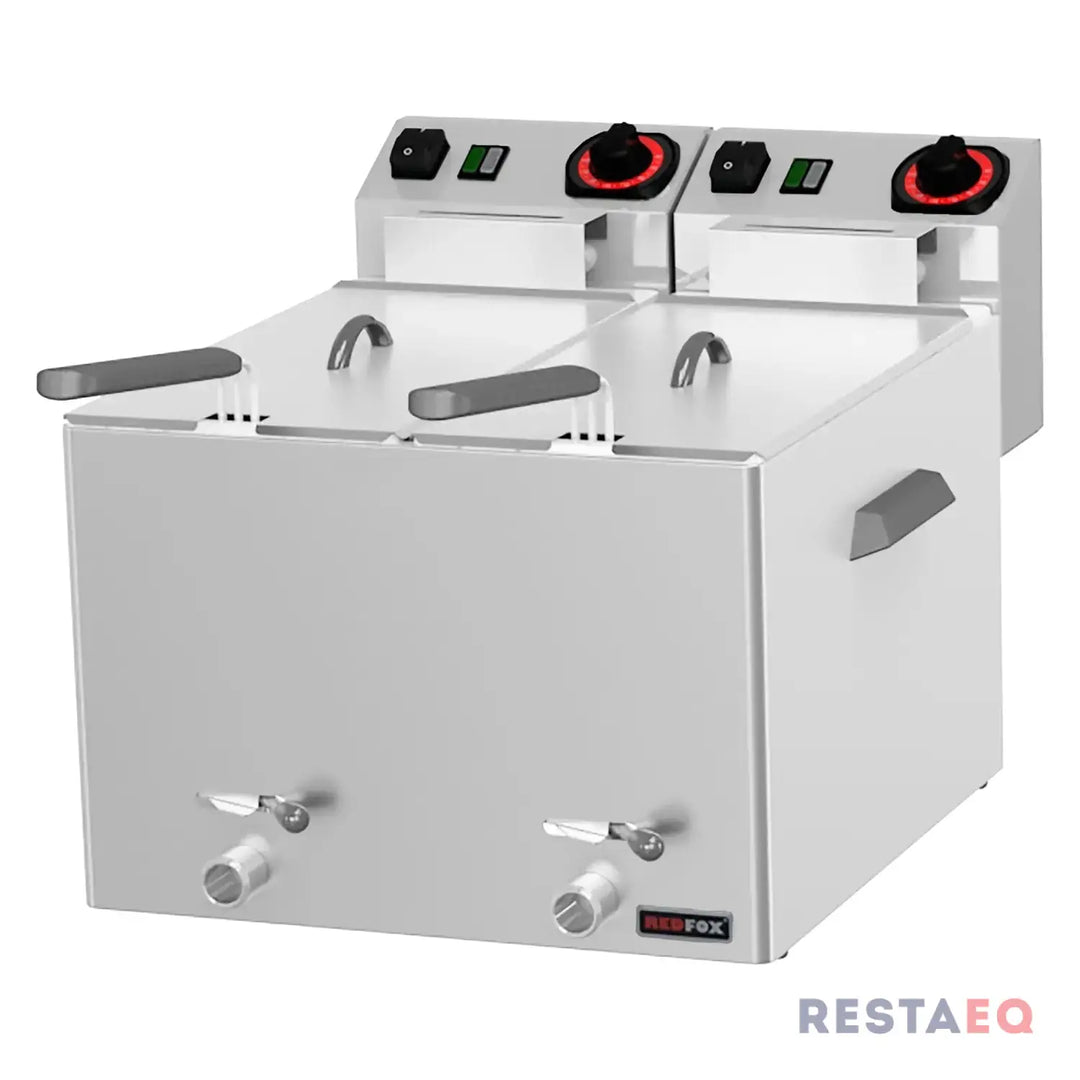 Rasvakeitin kahdella altaalla 8 + 8L ja 3,4 + 3,4 kW