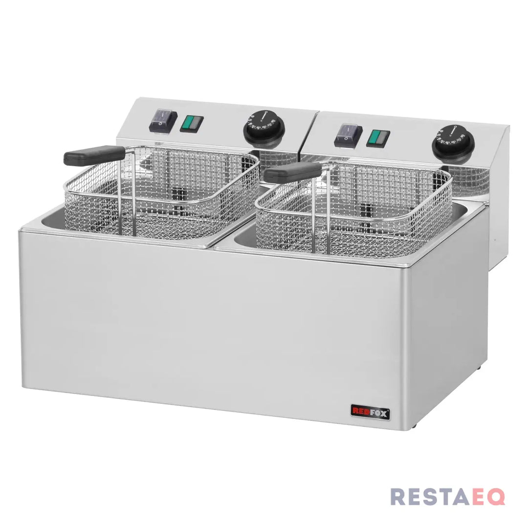Rasvakeitin kahdella altaalla 8 + 8L ja 3 + 3 kW FE-77/V