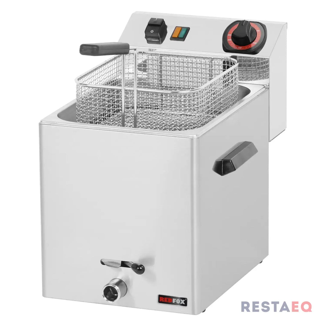 Rasvakeitin yhdellä altaalla ja tyhjennys hanalla 8L FE 07