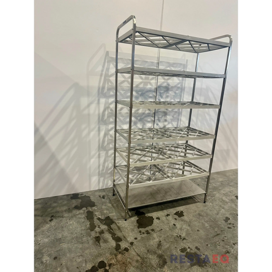 RST-astiakorihyllykkö muovisilla ritilähyllyillä