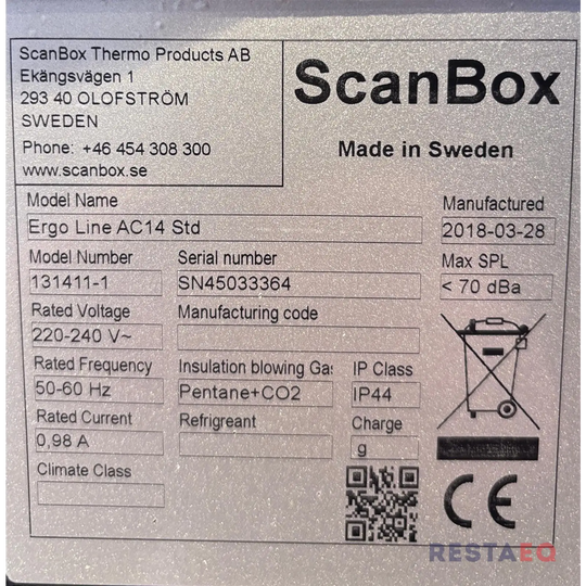 Scanbox kylmäsäilytys/kuljetusvaunu Ergo Line AC 14 Std