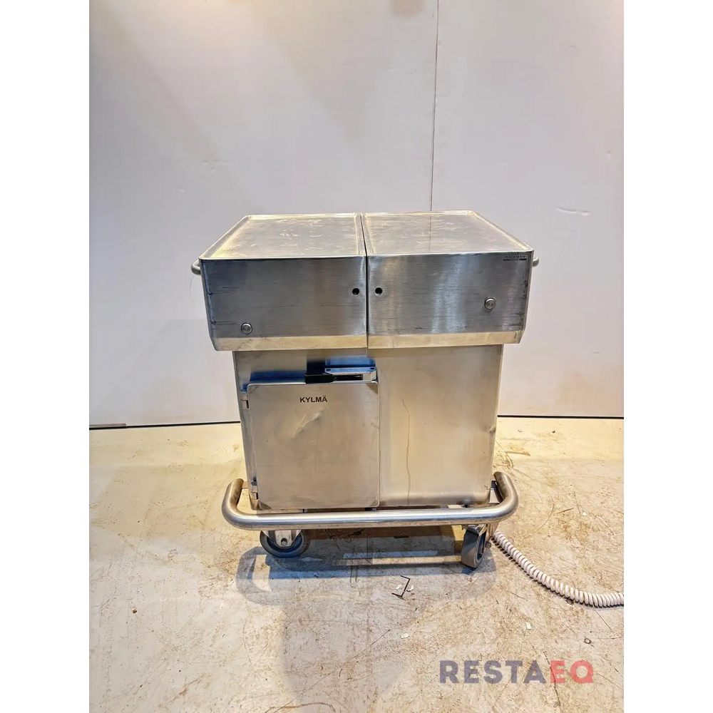 Siirrettävä kylmä ja lämmintarjoiluyksikkö pyörillä. - Metos