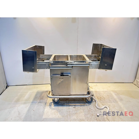 Siirrettävä kylmä ja lämmintarjoiluyksikkö pyörillä. - Metos