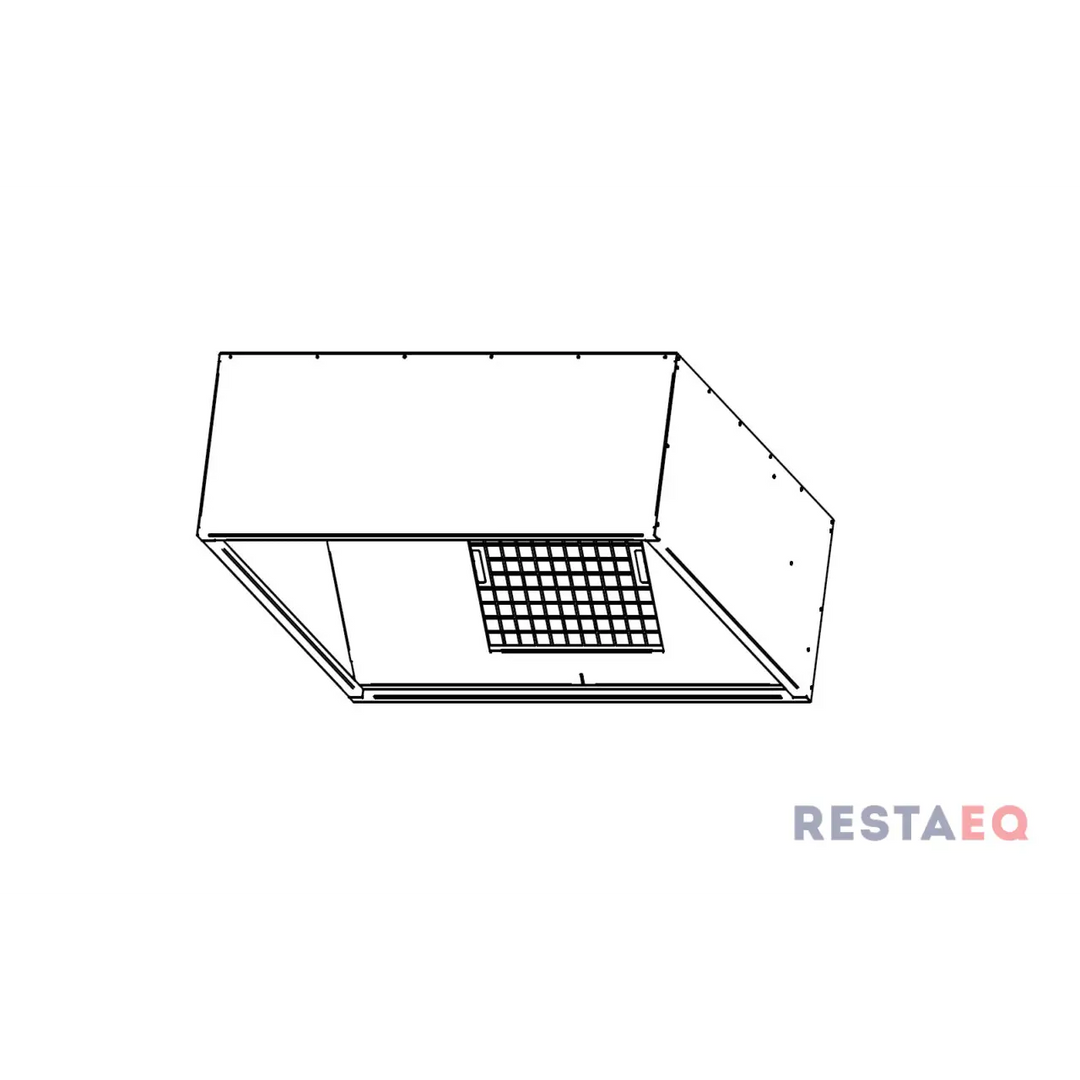 Tiskikoneen päälle tuleva huuva 800x1000 - Inox