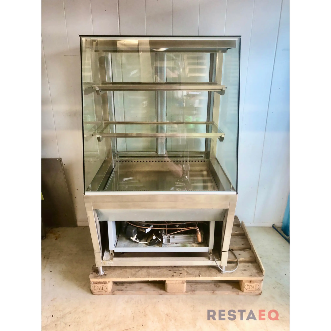 Vankkarakenteinen vitriini/lasikko Norpe 900 palvelumalli -