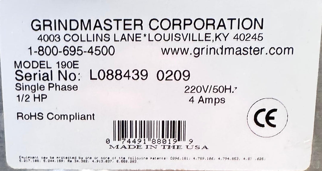 Kahvipapumylly Grindmaster 190E