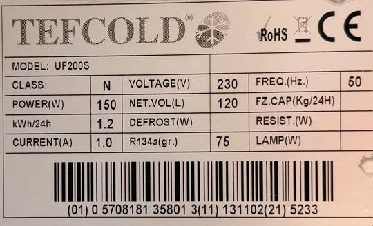 Tiskinalusjääkaappi UF200S