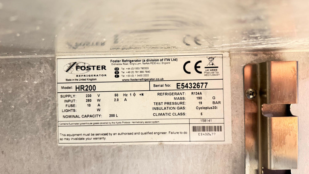 Foster tiskinaluskylmäkaappi