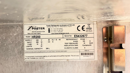 Foster tiskinaluskylmäkaappi