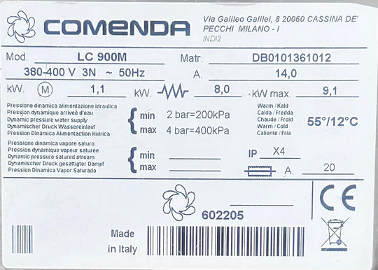 Kupuastianpesukone Comenda LC 900M