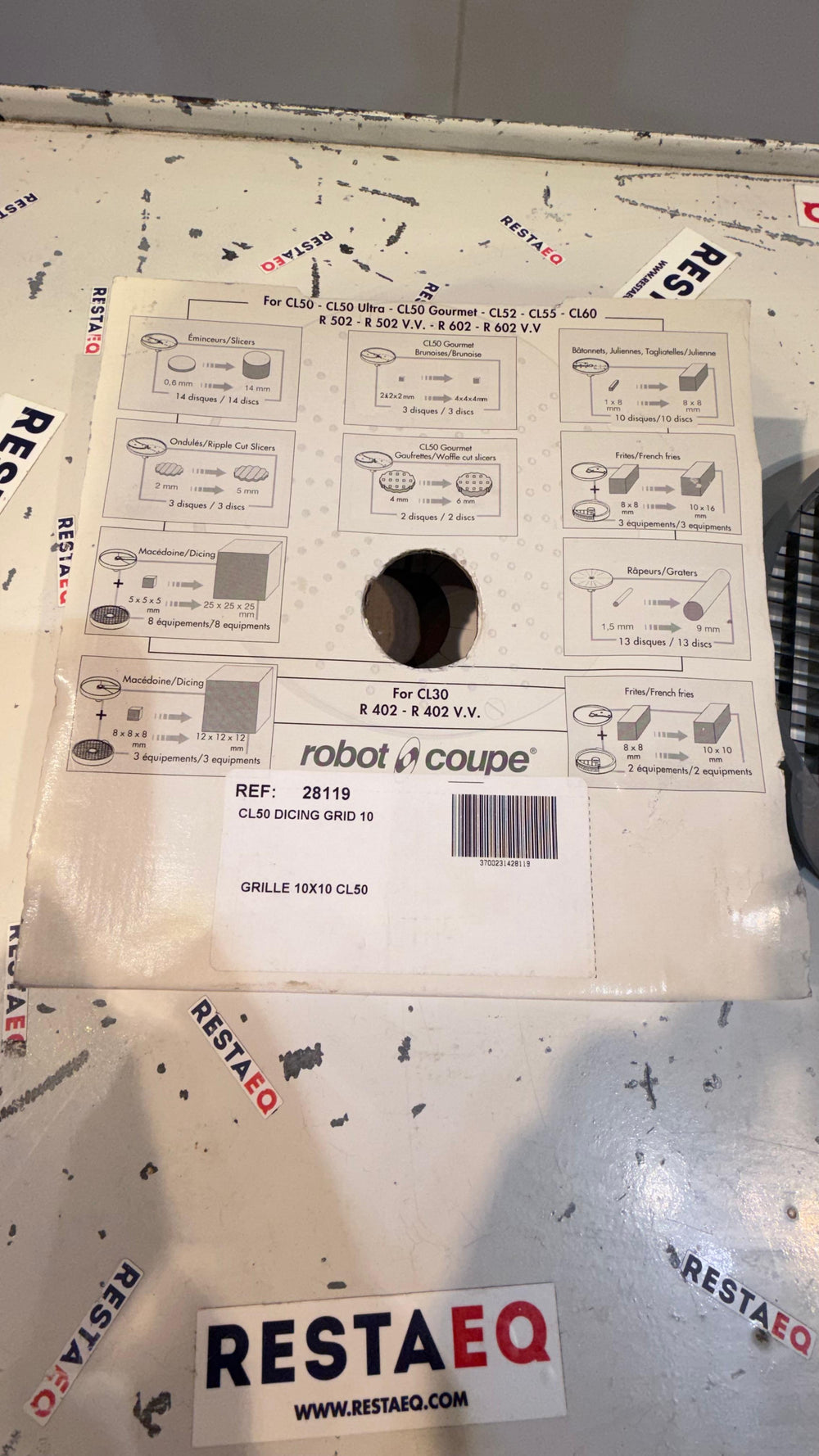 Robot Coupen vaihto-osa, vain 10 mm:n ritilä 28119, 10(laitteisiin CL 50, CL 50 Ultra, CL 52, CL 55, CL 60, R 502)