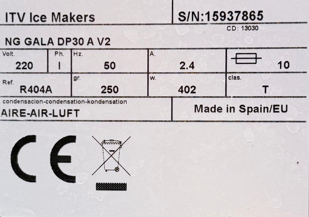 Jääpalakone NG Gala DP30A V2