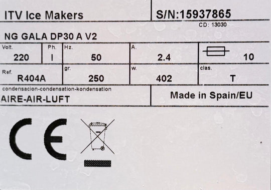 Jääpalakone NG Gala DP30A V2