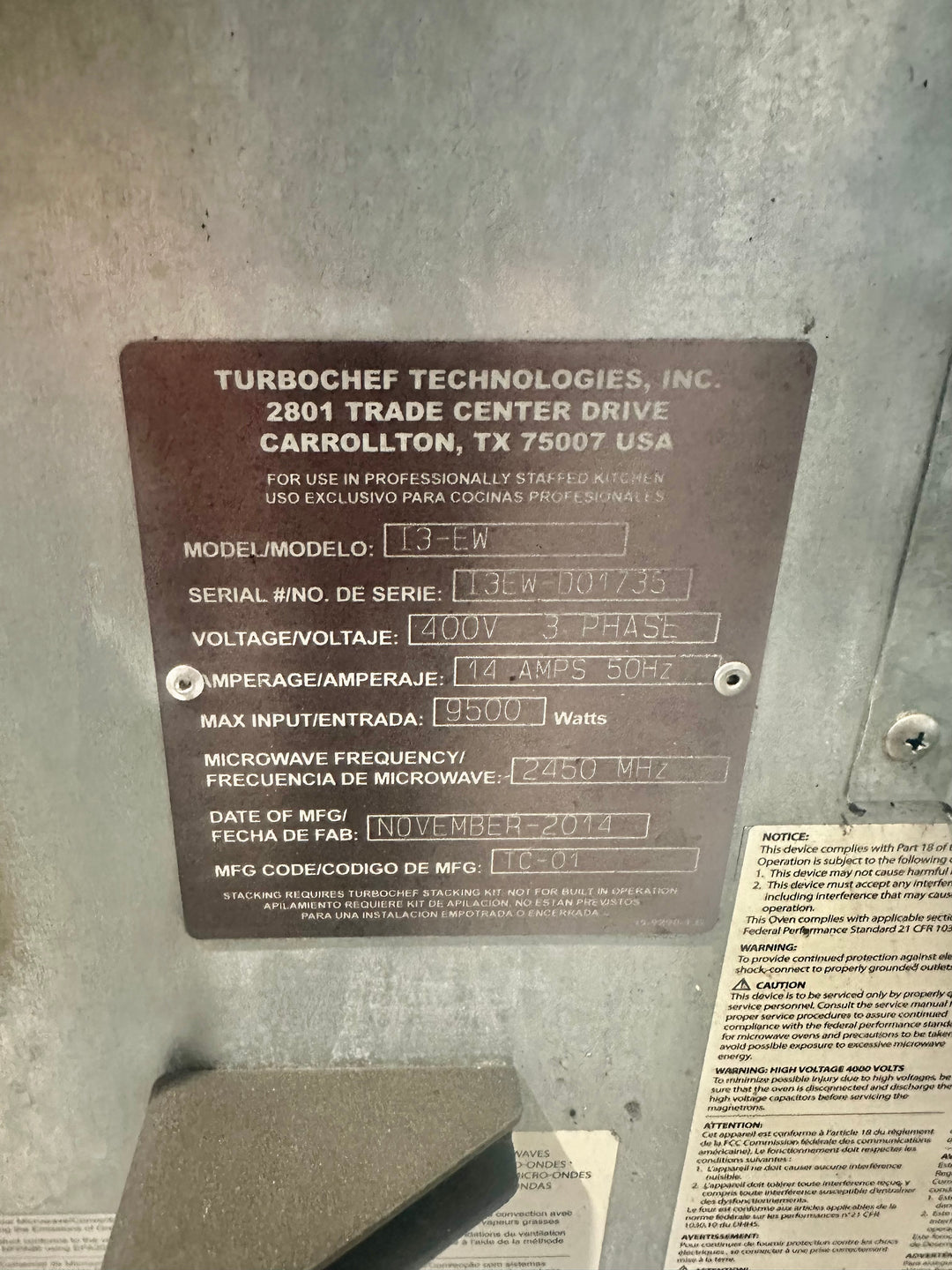 Turbouuni turbochef i3-EW